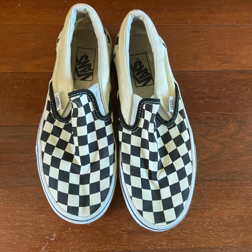 Vans black checkered sneakers